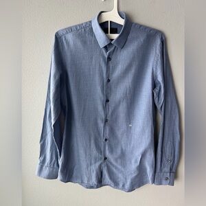 Prada blue long sleeve button down dress shirt Men’s size 40 15.75” neck